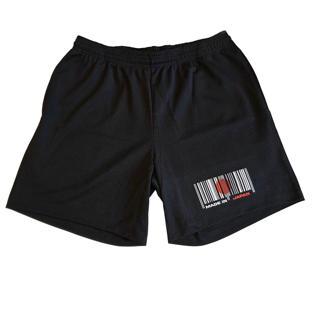 Made in Japan Barcode Mesh Gym Shorts Los Angeles Apparel Small